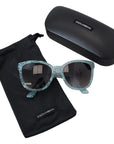 Dolce & Gabbana Elegant Blue Lace Detail Sunglasses