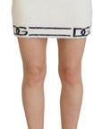 Dolce & Gabbana High Waist Logo Print Mini Skirt