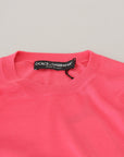 Dolce & Gabbana Elegant Pink Cropped Crewneck Sweater