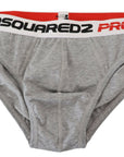Dsquared² Elegant Gray Cotton Stretch Briefs