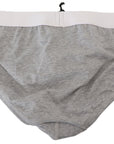 Dsquared² Elegant Gray Cotton Stretch Briefs