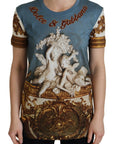 Dolce & Gabbana Chic Angel Print Casual Cotton Tee