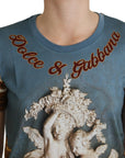 Dolce & Gabbana Chic Angel Print Casual Cotton Tee
