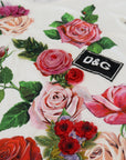 Dolce & Gabbana Elegant Multicolor Rose Print Cotton Tee