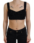 Dolce & Gabbana Elegant Black Cotton Blend Bustier Corset Top