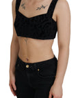 Dolce & Gabbana Elegant Black Cotton Blend Bustier Corset Top