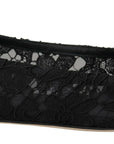 Dolce & Gabbana Elegant Floral Lace Flat Vally Shoes