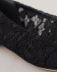 Dolce & Gabbana Elegant Floral Lace Flat Vally Shoes