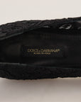 Dolce & Gabbana Elegant Floral Lace Flat Vally Shoes