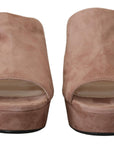 Prada Elegant Dark Rose Suede Heels