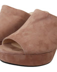 Prada Elegant Dark Rose Suede Heels