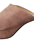 Prada Elegant Dark Rose Suede Heels