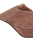 Prada Elegant Dark Rose Suede Heels