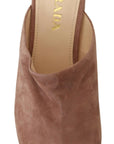 Prada Elegant Dark Rose Suede Heels