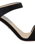 Prada Elegant Black Leather Heels Pumps