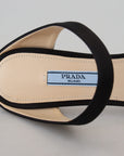 Prada Elegant Black Leather Heels Pumps