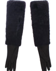 Dolce & Gabbana Elegant Elbow-Length Beaver Fur Gloves