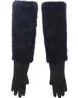 Dolce & Gabbana Elegant Elbow-Length Beaver Fur Gloves