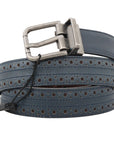 Dolce & Gabbana Elegant Blue Leather Men's Belt