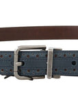 Dolce & Gabbana Elegant Blue Leather Men's Belt