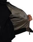 Dolce & Gabbana Sleek Black Hooded Bomber Jacket