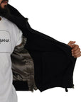 Dolce & Gabbana Sleek Black Hooded Bomber Jacket