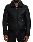 Dolce & Gabbana Chic Black Leather Silk-Lined Jacket