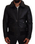 Dolce & Gabbana Chic Black Leather Silk-Lined Jacket