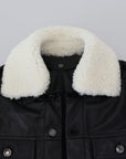 Dolce & Gabbana Elegant Black Leather Bomber Jacket