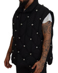 Dolce & Gabbana Elegant Black Sleeveless Vest Jacket