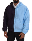 Dolce & Gabbana Elegant Hooded Blue Jacket - Full Zipper Closure