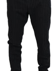 Dolce & Gabbana Elegant Striped Chino Dress Pants
