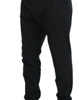 Dolce & Gabbana Elegant Striped Chino Dress Pants