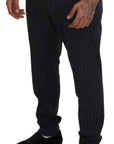 Dolce & Gabbana Elegant Striped Chino Dress Pants