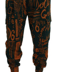 Dolce & Gabbana Multicolor Silk Blend Jogger Cargo Pants