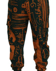 Dolce & Gabbana Multicolor Silk Blend Jogger Cargo Pants