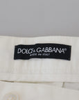 Dolce & Gabbana Elegant White Cotton Chino Pants