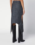 Courreges Courreges Courrèges Dark grey denim skirt