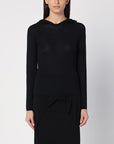 Courreges Courreges Courrèges Light wool black hooded sweater