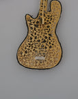Dolce & Gabbana Gold Sequined Guitar Pin Brooch