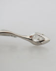 Dolce & Gabbana Elegant Crystal-Embellished Silver Brooch Pin