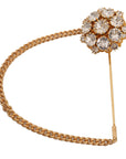 Dolce & Gabbana Exquisite Crystal-Embellished Gold Brooch