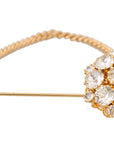 Dolce & Gabbana Exquisite Crystal-Embellished Gold Brooch