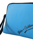 Dolce & Gabbana Elegant Blue Polyamide Pouch Bag