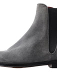 Dolce & Gabbana Elegant Gray Chelsea Leather Boots