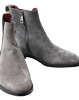 Dolce & Gabbana Elegant Gray Chelsea Leather Boots