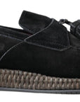 Dolce & Gabbana Elegant Black Suede Espadrilles Sneakers