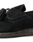 Dolce & Gabbana Elegant Black Suede Espadrilles Sneakers