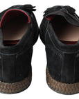 Dolce & Gabbana Elegant Black Suede Espadrilles Sneakers