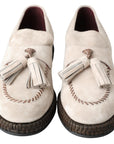 Dolce & Gabbana Elegant Ivory Leather Espadrilles